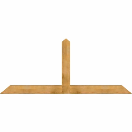 Ekena Millwork Portland Rough Sawn Timber Gable Bracket, Western Red Cedar, 96"W x 40"H x 4"D x 6"F, 10/12 Pitch GBW096X40X0406POR00RWR